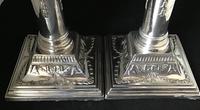 Victorian Silver Plated Corinthian Column Candlesticks. (9 of 9) Victorian Silver Plated Corinthian Column Candlesticks. (9 of 9)