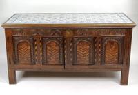 Decorative 17th Century Converted Inlaid Oak Coffer (6 of 7) Decorative 17th Century Converted Inlaid Oak Coffer (6 of 7)