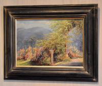 Garden scene oil painting by V. Rawlins (4 of 7) Garden scene oil painting by V. Rawlins (4 of 7)