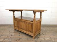 Antique Panelled Pale Oak Monk’s Bench (m-2300) (3 of 9) Antique Panelled Pale Oak Monk’s Bench (m-2300) (3 of 9)