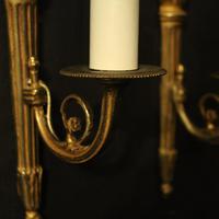 French Pair of Single Gilded Flame Antique Wall Lights (5 of 10) French Pair of Single Gilded Flame Antique Wall Lights (5 of 10)