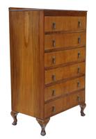 Retro 6 drawer figured walnut chest of drawers c.1930 (8 of 8) Retro 6 drawer figured walnut chest of drawers c.1930 (8 of 8)