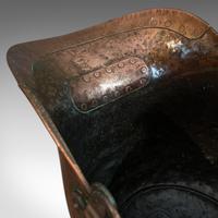 Antique Helmet Scuttle, Copper, Coal, Bucket, Fireside, Bin, Victorian c.1880 (9 of 9) Antique Helmet Scuttle, Copper, Coal, Bucket, Fireside, Bin, Victorian c.1880 (9 of 9)