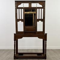 Antique 20th Century Good Quality Hall Stand In Oak (1 of 12)