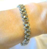 Antique Bracelet 1890s Victorian Silver Nickel Fancy Link 7 1/2" Length 13.6 Grams (11 of 12) Antique Bracelet 1890s Victorian Silver Nickel Fancy Link 7 1/2" Length 13.6 Grams (11 of 12)