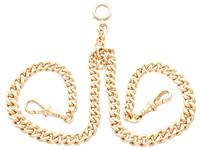 9ct Yellow Gold Double Albert Watch Chain - Antique c.1910 (2 of 12) 9ct Yellow Gold Double Albert Watch Chain - Antique c.1910 (2 of 12)