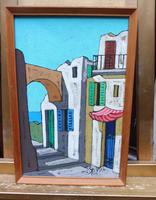Oil on Board the Court Yard Artist Spina 1960s (3 of 10) Oil on Board the Court Yard Artist Spina 1960s (3 of 10)