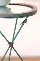 Unique verdigris finished metal and mirror topped side table with rope tied arrow legs (6 of 12) Unique verdigris finished metal and mirror topped side table with rope tied arrow legs (6 of 12)