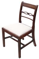 Pair of Georgian mahogany dining side hall bedroom chairs C1800 (5 of 7) Pair of Georgian mahogany dining side hall bedroom chairs C1800 (5 of 7)