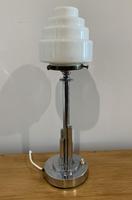 Art Deco Chrome Table Lamp with Opaline Shade (7 of 15) Art Deco Chrome Table Lamp with Opaline Shade (7 of 15)