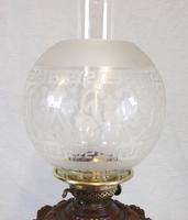 Antique Pottery Oil Lamp & Shade Globe (8 of 12) Antique Pottery Oil Lamp & Shade Globe (8 of 12)