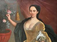 Huge Early 18th Century French Oil Portrait Painting of 'Lucy Webb, Heiress of Ashwick' (5 of 17) Huge Early 18th Century French Oil Portrait Painting of 'Lucy Webb, Heiress of Ashwick' (5 of 17)