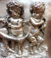 Silvered on Copper Wall Putti Plaque (11 of 12) Silvered on Copper Wall Putti Plaque (11 of 12)
