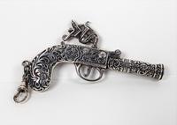 Rare Art Deco Sterling Silver Chatelaine Scroll Pattern Flint Pistol Whistle (5 of 9) Rare Art Deco Sterling Silver Chatelaine Scroll Pattern Flint Pistol Whistle (5 of 9)