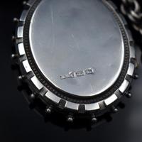 Antique Aesthetic Large Sterling Silver Locket with Belcher Chain Collar (9 of 11) Antique Aesthetic Large Sterling Silver Locket with Belcher Chain Collar (9 of 11)