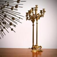 Elegant Pair of 19th Century Gilt Brass Candelabra by Elkington & Co (7 of 9) Elegant Pair of 19th Century Gilt Brass Candelabra by Elkington & Co (7 of 9)