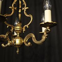 French Gilded Brass 5 Light Chandelier (3 of 10) French Gilded Brass 5 Light Chandelier (3 of 10)