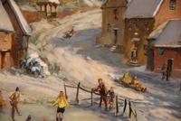 Oil Painting by Max Hofler "The Frozen Pond" (5 of 6) Oil Painting by Max Hofler "The Frozen Pond" (5 of 6)