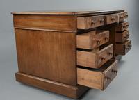 Large Victorian Flame Mahogany Pedestal Desk (5 of 6) Large Victorian Flame Mahogany Pedestal Desk (5 of 6)