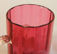 Antique 1900 Mary Gregory Cranberry Glass Mug (6 of 6) Antique 1900 Mary Gregory Cranberry Glass Mug (6 of 6)
