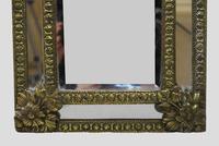 Small 19th Century French Repoussé Brass Cushion Mirror (6 of 7) Small 19th Century French Repoussé Brass Cushion Mirror (6 of 7)