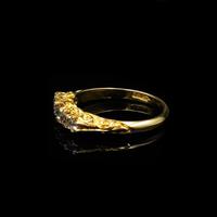 Antique Victorian Old Cut Diamond Five Stone 18K Gold Scroll Ring (7 of 10) Antique Victorian Old Cut Diamond Five Stone 18K Gold Scroll Ring (7 of 10)