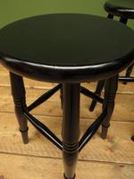 Set of Three Vintage Ebonized Stools (11 of 12) Set of Three Vintage Ebonized Stools (11 of 12)