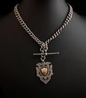 Antique Silver Double Albert Chain, Watch Fob (4 of 13) Antique Silver Double Albert Chain, Watch Fob (4 of 13)