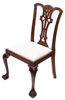 Set of 8 (6+2) mahogany dining chairs Georgian revival C1910 (6 of 11) Set of 8 (6+2) mahogany dining chairs Georgian revival C1910 (6 of 11)