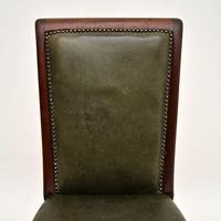 Antique Victorian Solid Mahogany & Leather Desk / Side Chair (6 of 10) Antique Victorian Solid Mahogany & Leather Desk / Side Chair (6 of 10)