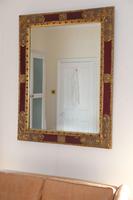 20th Century Italian parcel gilt scarlet painted wall mirror moulded frame (11 of 12) 20th Century Italian parcel gilt scarlet painted wall mirror moulded frame (11 of 12)
