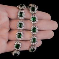 Antique Victorian Green Paste Riviere Necklace Silver c.1900 (2 of 8) Antique Victorian Green Paste Riviere Necklace Silver c.1900 (2 of 8)