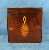 18th Century Harewood Inlaid Single Mahogany Tea Caddy (12 of 18) 18th Century Harewood Inlaid Single Mahogany Tea Caddy (12 of 18)
