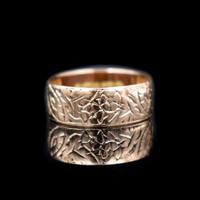 Antique Fancy Engraved Floral Patterned 9ct 9K Gold Stacking Band Ring (4 of 9) Antique Fancy Engraved Floral Patterned 9ct 9K Gold Stacking Band Ring (4 of 9)