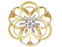 2.15ct Diamond & 18ct Yellow Gold Brooch - Vintage c.1960 (5 of 9) 2.15ct Diamond & 18ct Yellow Gold Brooch - Vintage c.1960 (5 of 9)