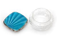 Silver and Enamel Jar with an Engine Turned Sun Burst Blue Guilloche Enamel Lid (2 of 5) Silver and Enamel Jar with an Engine Turned Sun Burst Blue Guilloche Enamel Lid (2 of 5)