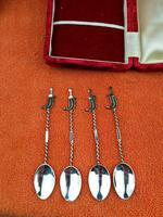 Set of 4 Unique Sterling Silver Dubai Spoon Set in Case, Stunning Filigree Work (9 of 9) Set of 4 Unique Sterling Silver Dubai Spoon Set in Case, Stunning Filigree Work (9 of 9)