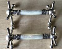 Pair of Victorian Silver Plated & Mother of Pearl X shape Knife Rests (4 of 4) Pair of Victorian Silver Plated & Mother of Pearl X shape Knife Rests (4 of 4)