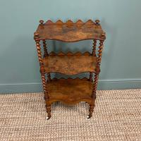 Fine Quality Small Victorian Figured Walnut Antique Whatnot (3 of 5) Fine Quality Small Victorian Figured Walnut Antique Whatnot (3 of 5)