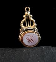 Antique 9ct gold spinning fob, seal fob, Sardonyx and Bloodstone (4 of 12) Antique 9ct gold spinning fob, seal fob, Sardonyx and Bloodstone (4 of 12)