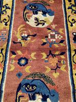 Antique Chinese Ningxia Rug 1.59m x 0.74m (4 of 9) Antique Chinese Ningxia Rug 1.59m x 0.74m (4 of 9)
