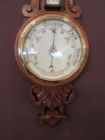 Superb Antique Polished Oak Carved Banjo Barometer (2 of 6) Superb Antique Polished Oak Carved Banjo Barometer (2 of 6)