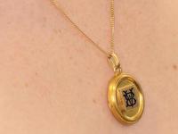 Blue Enamel & 18ct Yellow Gold Locket - Antique Victorian (9 of 9) Blue Enamel & 18ct Yellow Gold Locket - Antique Victorian (9 of 9)