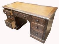 Good Quality Victorian Oak Pedestal Desk (5 of 7) Good Quality Victorian Oak Pedestal Desk (5 of 7)