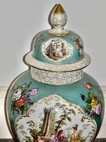 Stunning Very Large Late 19th Century Helena Wolfsohn Dresden Vase + Cover (11 of 11) Stunning Very Large Late 19th Century Helena Wolfsohn Dresden Vase + Cover (11 of 11)