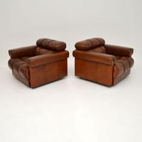 Pair of Vintage Tufted Leather Club Armchairs (3 of 6) Pair of Vintage Tufted Leather Club Armchairs (3 of 6)