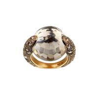 Cocktail Gold Ring 18K - Pomellato Tango Smoky Quartz Diamond