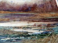 Fine Large 19th Century English School Watercolour - Wooded Marshland Scene. (4 of 5) Fine Large 19th Century English School Watercolour - Wooded Marshland Scene. (4 of 5)
