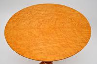 1960’s Vintage Burr Maple Tripod Side Table (7 of 7) 1960’s Vintage Burr Maple Tripod Side Table (7 of 7)