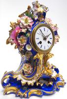Antique 8 Day Porcelain Mantel Clock Sevres Blue Floral French Mantle Clock (4 of 6) Antique 8 Day Porcelain Mantel Clock Sevres Blue Floral French Mantle Clock (4 of 6)